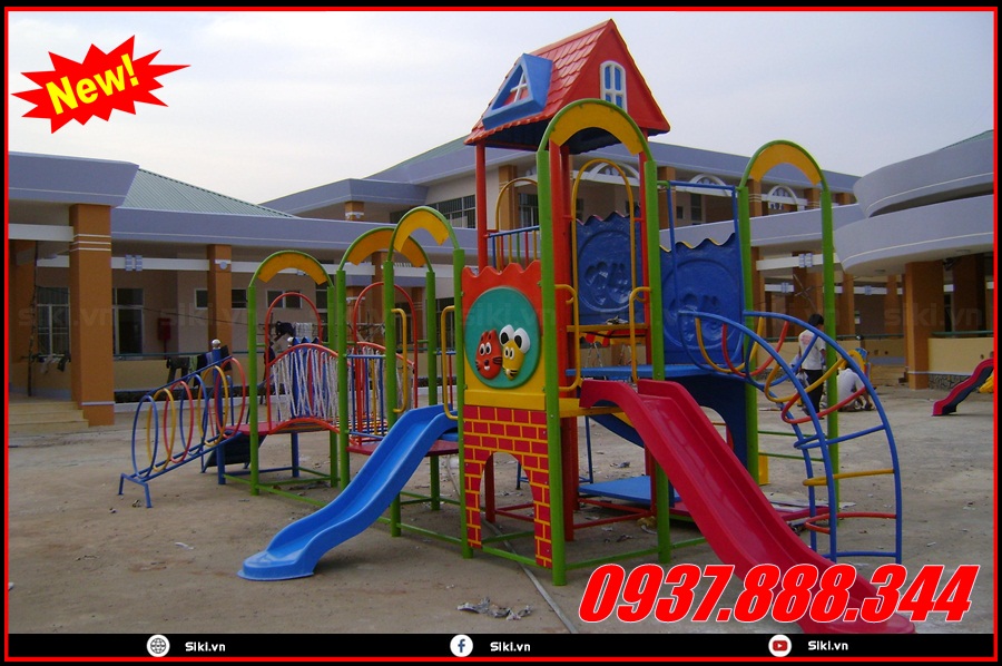 Ưu điểm khi mua cầu trượt liên hoàn tại xưởng đồ chơi mầm non Vân Anh